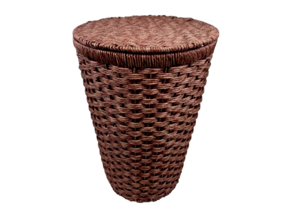 Superior PE Seagrass 3x3 Weave Round Hamper with Liner